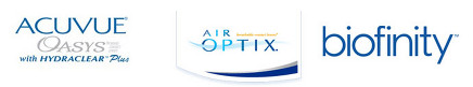 Acuvue, Air Optix, Biofinity